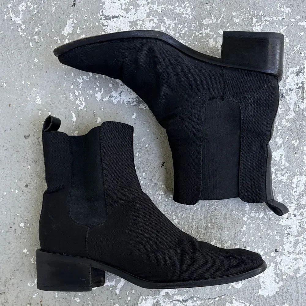 Vintage Gucci canvas Chelsea ankle boots